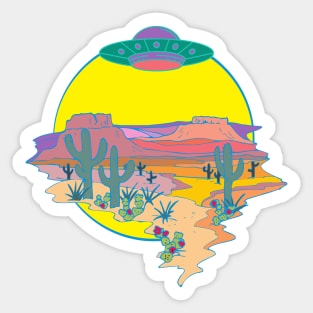 UFO Desert Sticker